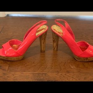 BCBGirls Barbie Pink Platform Peep Toe Pumps